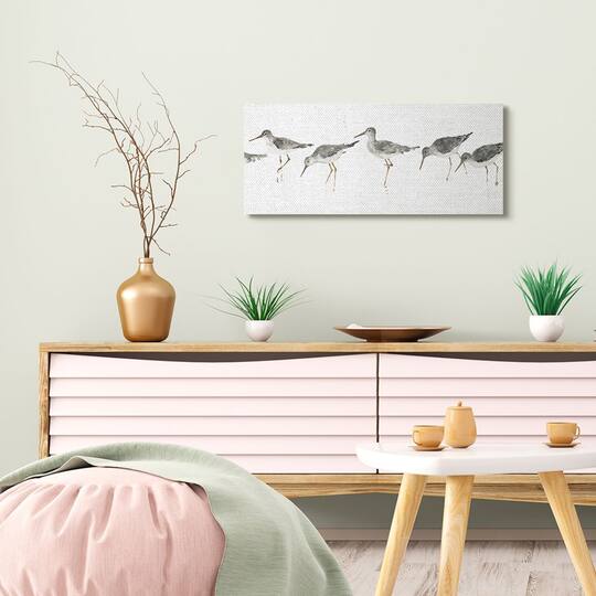 Stupell Industries Beach Bird Sandpipers Minimal Painting Wall Art